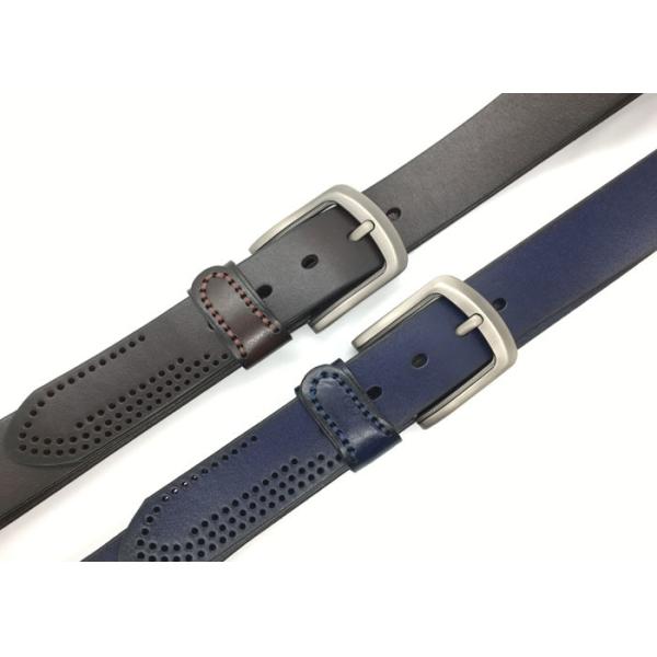 Heavy Duty Italian Leather Causal Dress Belt For Men With Single Prong Buckle