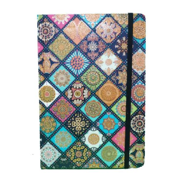 Glitter Hardcover Notebooks Printing With Elastic , Custom Made Notebooks