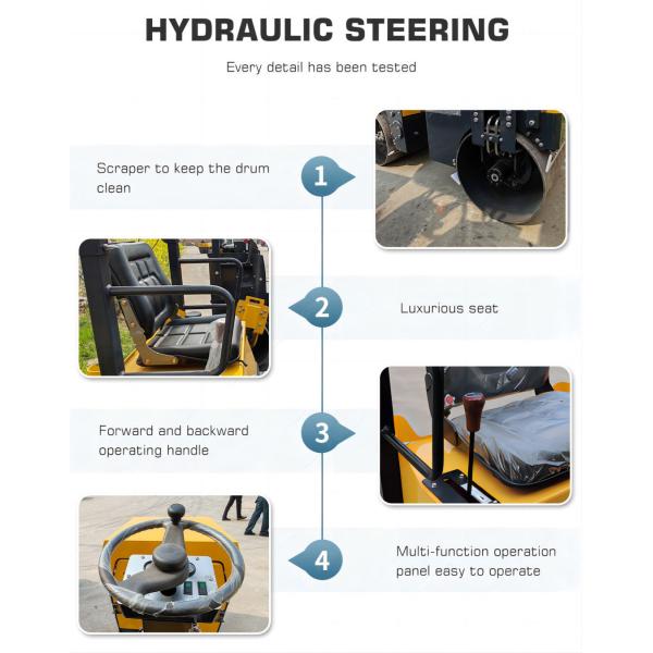 China Hydraulic Vibrating Small Mini Road Roller Compactor Machine 1 Ton Road Roller