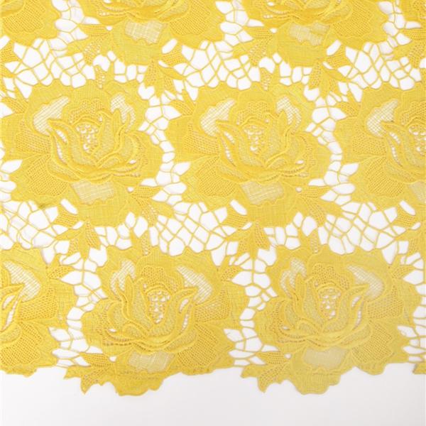 F50214 flower design embroidery nigerian guipure lace fabric for wedding dress/ garment/ suit