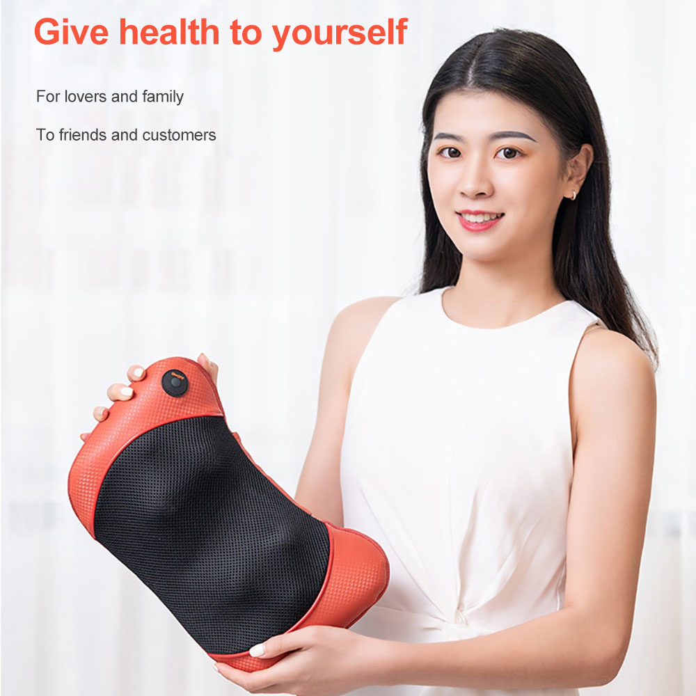 OEM/ODM Almohada De Masaje Back Heat Smart Car Use Kneading Neck Massage Pillow 3D Shiatsu Lumbar Massager Car Headrest Pillow