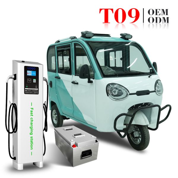 High Speed Tuk Tuk Electric Rickshaw Passenger Tricycle Car Fast Charging 1800w