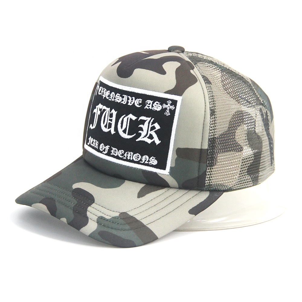Custom Embroidery Trucker Hats With Screen Printing logo Plain Foam