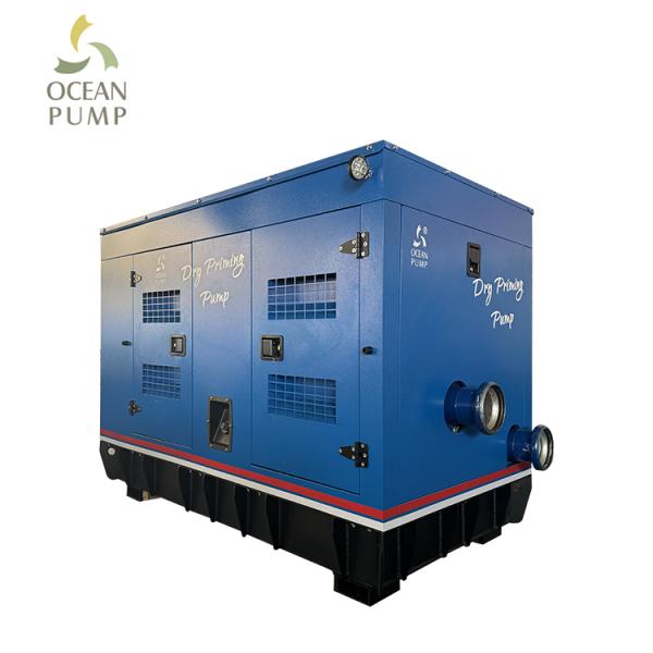 6 Inch Silent Type DRY Priming Pump Diesel Engine Vacuum Assisted Priming Pump