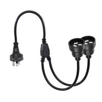 AU Plug to Dual AUS Socket Power Splitter Cord 10A/15A