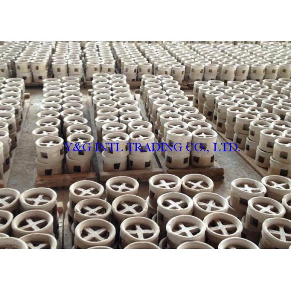 Ceramic Pall Ring Tower Packing Ceramic Random Packing In Adsorbing Columns