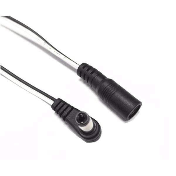 DC Plug 90 Degree Power Cable Extension Female to male 5.5 2.112V