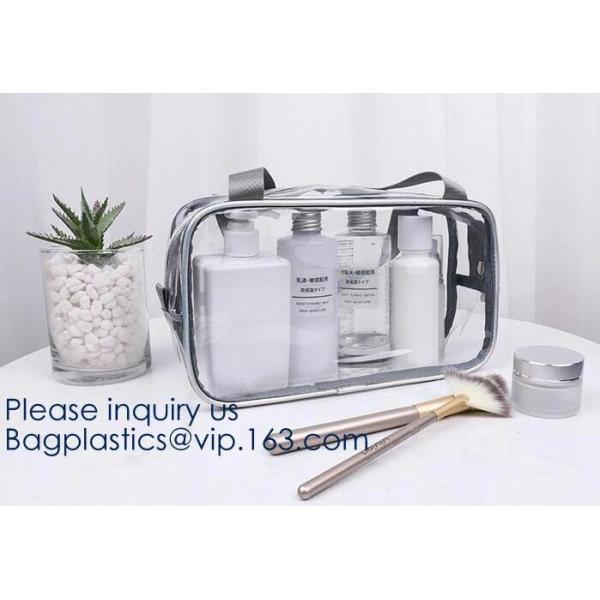 Small Clear PVC Waterproof Bag with Zipper Closure, Mini Portable Transparent Plastic Organizer Pouch for Cosmetic, Make