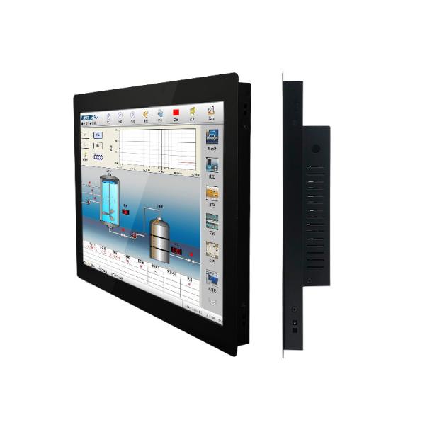 Monitor LCD de pantalla táctil capacitiva de montaje en pared industrial de alto brillo de 1000 nits, resistente al agua IP65 integrado, para quiosco