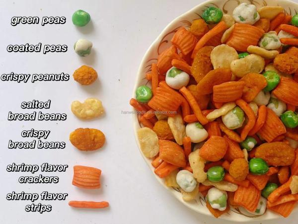 Casse-croûte mélangé en gros d'écrous de mélange d'oriental de biscuit d'arachides de pois de casse-croûte