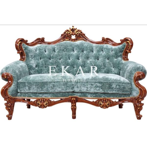 Italian Luxury Velvet Classic Furniture Living Room Sofa Set LS-A318T
