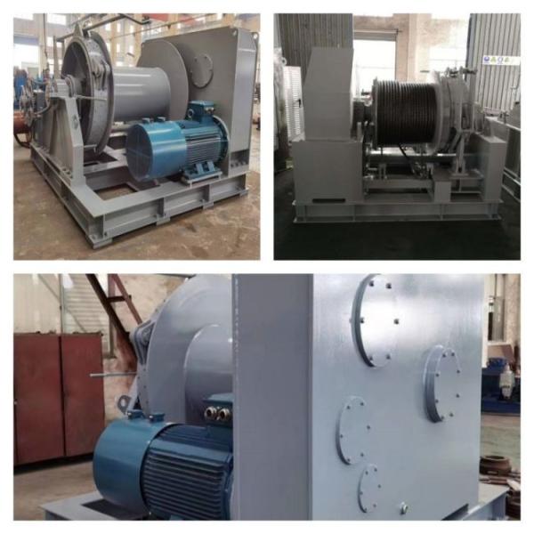 ворот голубого двойного ворота корабля барабанчика 380V морской электрический с нагрузкой лимитируемая объемом 500KN