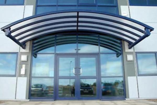 Rain Shed Platform Stainless Steel Canopy , Glass Canopies For Commercial Buildings