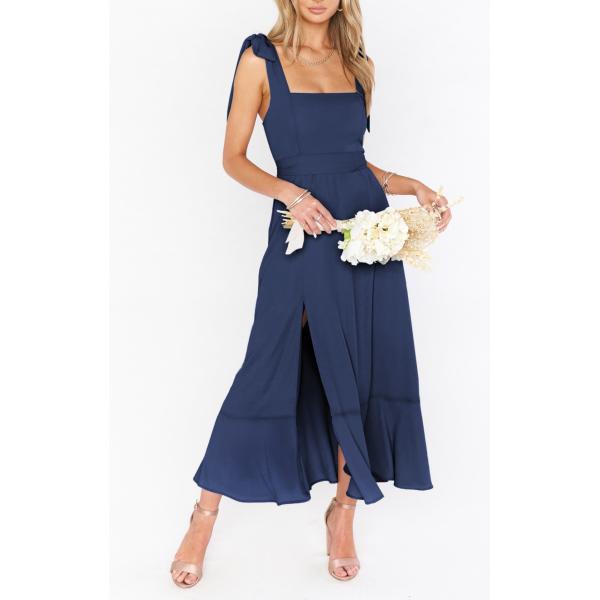 Весенние без рукава праздничные платья женщины высокая талия летние платья Midi