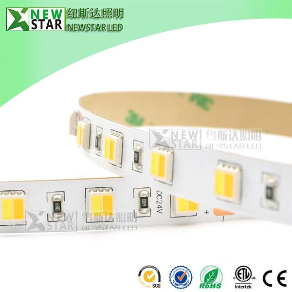 CCT 2in1 5050 2 chips in one 12v 24v led CCT flexible strip WW+W dimmable dual white CCT adjustable led strip lights