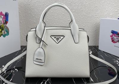 Apricot Adjustable Crossbody Saffiano Leather Handbag Square Shape