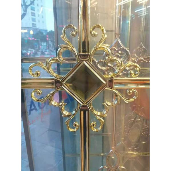 CE Certified Double French Window Georgian Bar Flower Easy Installation Custom Size