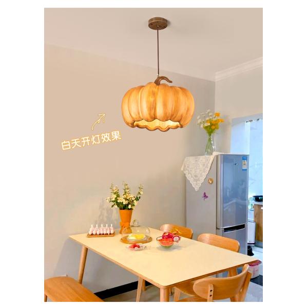 Designer Restaurant Island LED Chandelier Retro Resin Pumpkin Lamp Bedroom Wabi Sabi Pendant Lamps(WH-VP-165)