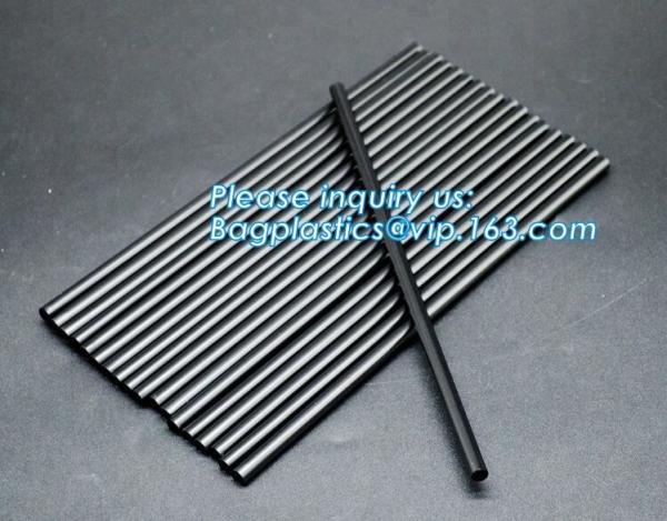 Bio degradable corn starch PLA plastic straws,Disposable hard black long PLA plastic drinking straw,PLA Plastic Biodegra