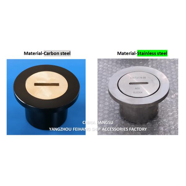 Durable Sounding Pipe Head A50 CB/T3778 with 76mm Outside Diameter and Copper Lid Carbon Steel Body