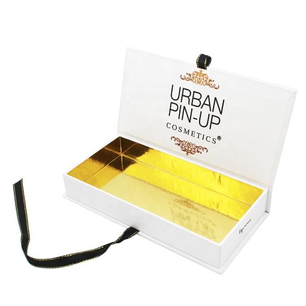 Small Folding Cardboard Cosmetic Gift Packaging Box Clear Magnetic