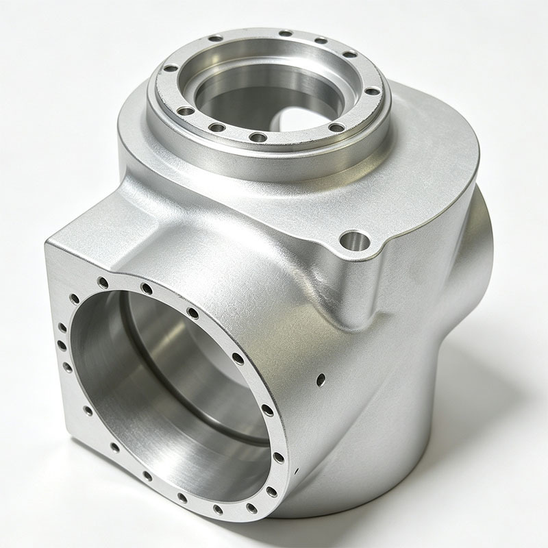 Custom 5 Axis CNC Milled 6061 T6 Aluminum Alloy Hollow Housing with Uniform Matte Silver Finish