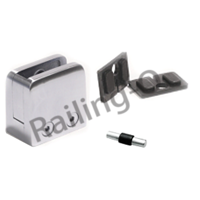 55 X 55mm Stainless Steel Glass Clamp Glass Brackets With Plate