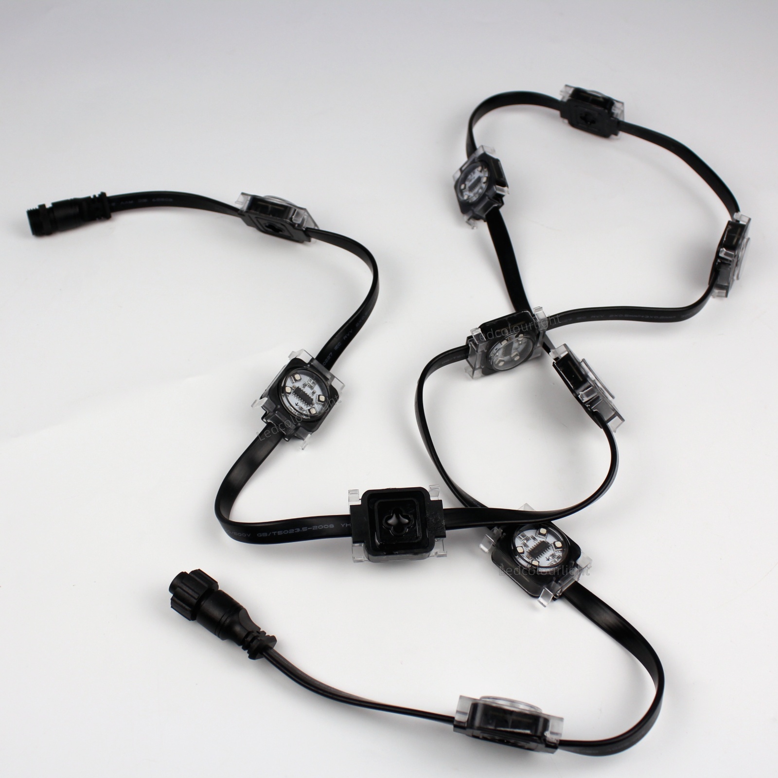 IP66 Outdoor Building LED Pixel String Lights 30x40mm DC24V RGB Point Light