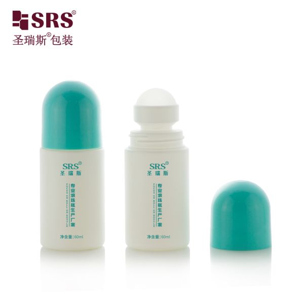 60ml 2 oz Custom Color PP PCR Eco-friendly Plastic Bottle Deodorant Roll on Packaging