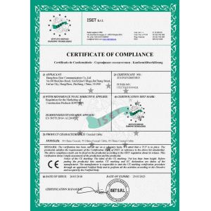 HANGZHOU ZION COMMUNICATION CO., LTD Сертификации