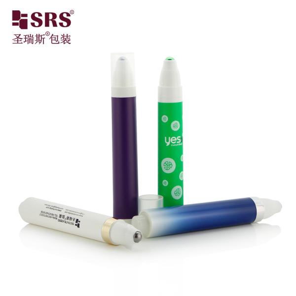 AY-15ML Eye Cream Roll On Bottle With Airless Pump Green Label
