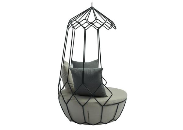 39.76'' X 65.75''H Outdoor Iron Ceiling Hanging Swing Chair