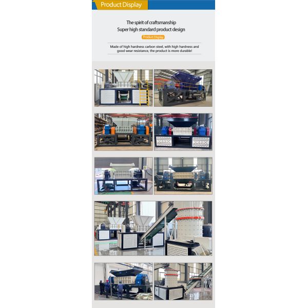 High-Efficiency Dual Shaft Tire Shredder for Recycling - Large Capacity 1000-5000kg/h