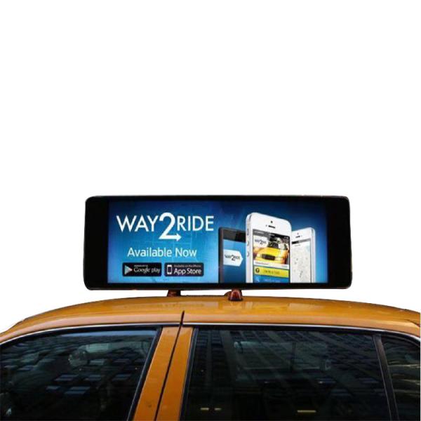 Wide Viewing Angle Taxi Top Digital Signage LCD Waterproof Advertising Machine