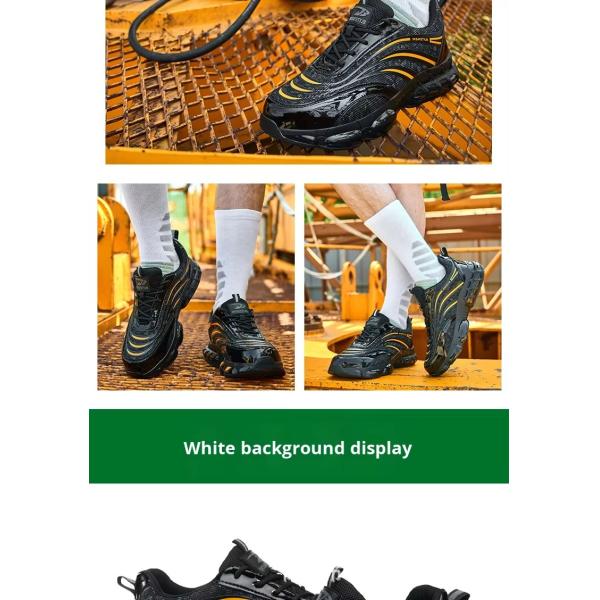 Zapatos de trabajo de tela de alambre de acero superfino con entresuela anti-perforación de Kevlar y opciones de logotipo personalizado