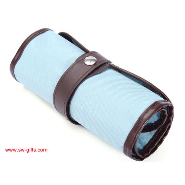 New Blue 38 Hole Pencil Bag School Canvas Painting Stationery Roll Pencil Case Sketch