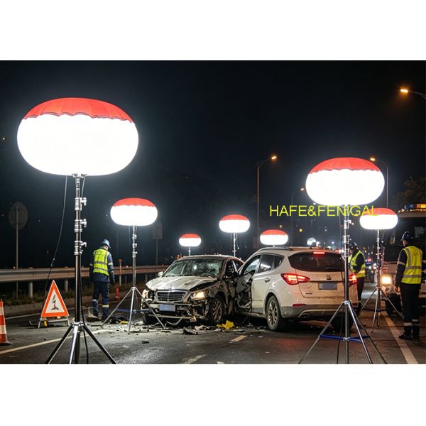 400W and 600W Portable Balloon Lights with Tripod Use for Emergency and Construction Site Lighting