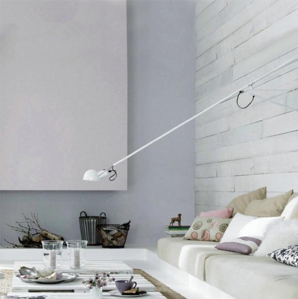 Art Decor LED Wall Mounted Bedside Light White Black Adjustable Long Arm Wall Lamp Mod 265 Wall Sconce(WH-OR-199)