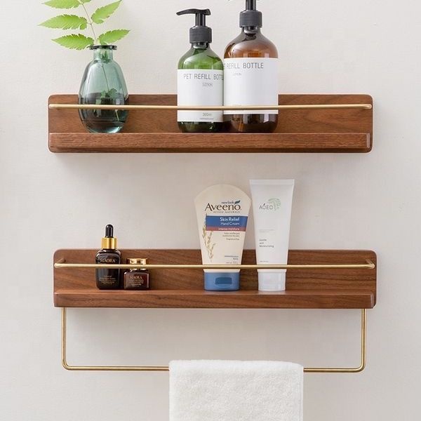 Modern Stylish Wall Shelf Hanging Storage Furniture Metal Wood Living Room Bookshelves
