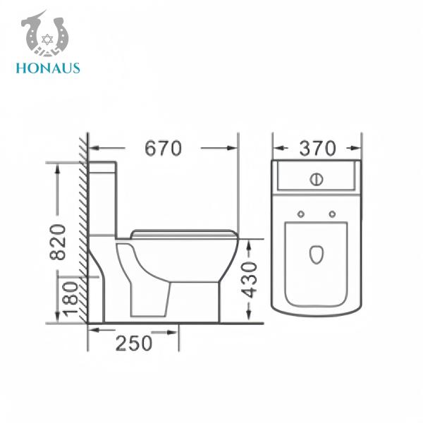Hotel Bathroom S/P Trap Two Piece Toilet Bowl Large Quantity High Quality Ceramic