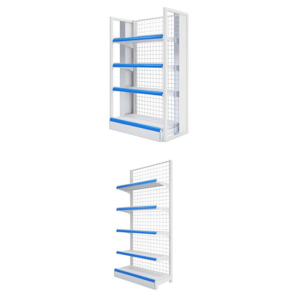 Customized Cold Rolled Steel Supermarket Display Shelving Durable