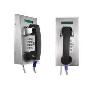 Téléphone analogique industriel imperméable à l'eau en acier inoxydable avec écran LCD