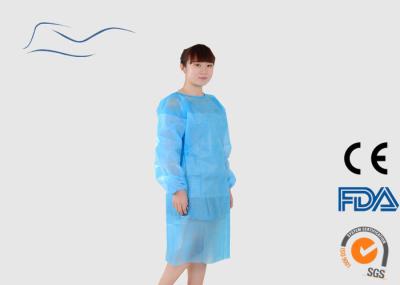 Lightweight Disposable Isolation Gowns PP / PE Material Neck / Waist Ties