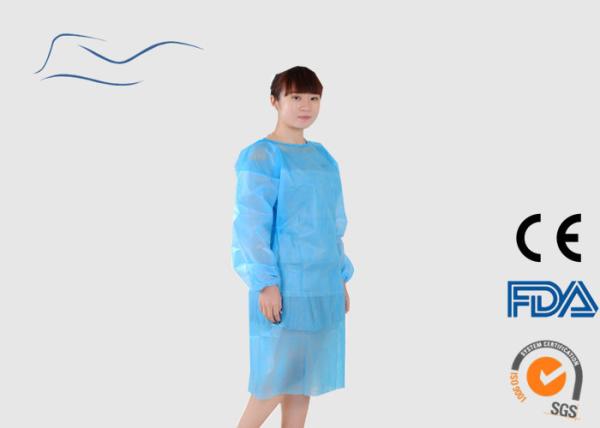 Lightweight Disposable Isolation Gowns PP / PE Material Neck / Waist Ties