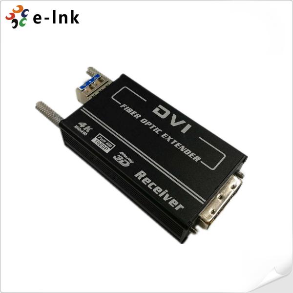 Mini 4KX2K DVI Fiber Transceiver  MM 300M  Auto EDID
