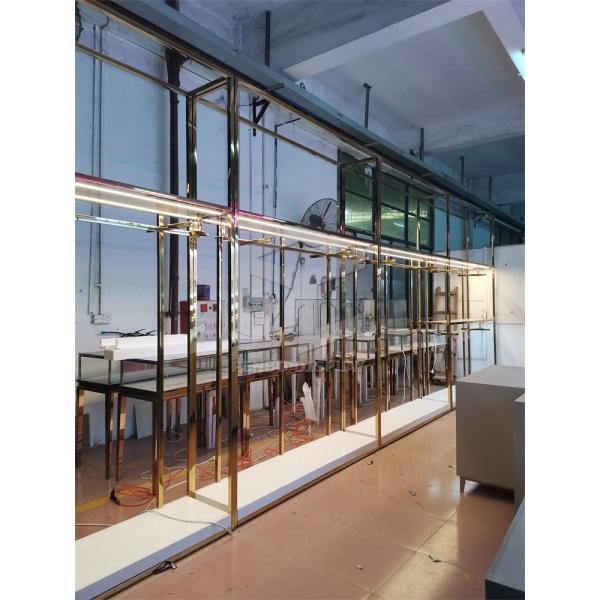 ODM Boutique Women Clothing Shop Display Furniture Racks 5mm Thick