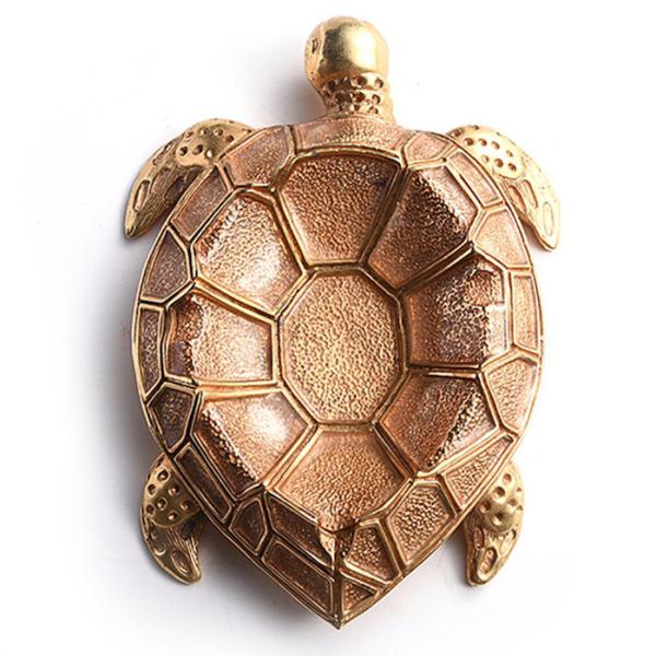 Creative Die casting 100*140mm Metal Turtle Ashtray Gold Zinc Alloy Ashtray