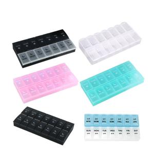 7 Day Double Row Medical Blister Packs 14 Compartments Daily Pill Packs