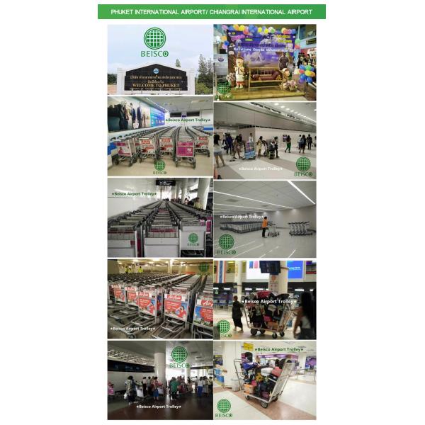 Колеса тележки 3 вагонетки багажа аэропорта алюминиевого сплава функциональные с тормозом