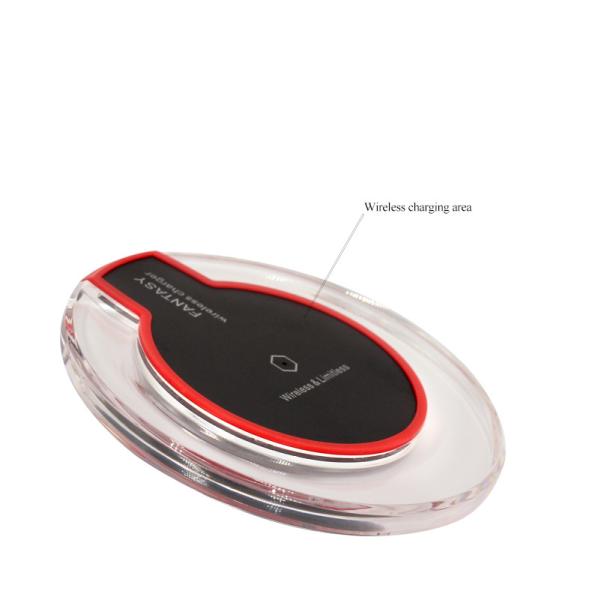 Hot Selling Crystal Wireless Fast Charger, Safe and High Quality Wireless Charger Pad